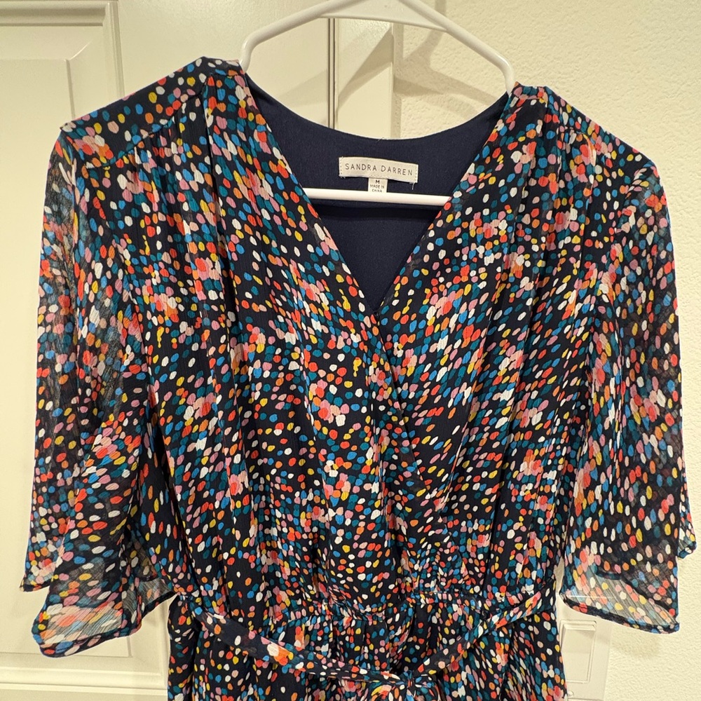 Sandra Darren confetti Midi Dress Size M - Picture 4 of 12